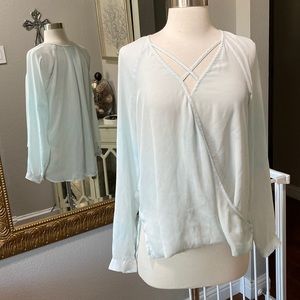 Worthington M Light Blue Blouse